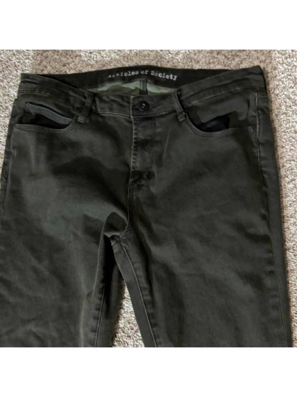 Articles of Society Jeans Women 31 Black Coated Skinny Stretch